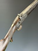 Samuel Eberall 12 bore muzzle loading percussion hammer action sporting gun with named and