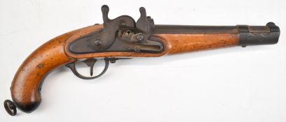 Elise Dojack Console-Augustin system percussion tube lock pistol with bronze trigger guard and