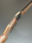 Falco .410 side by side folding poacher's shotgun with chequered semi-pistol grip and forend,