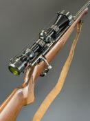 Anschutz Model 1515-1516 .22 Magnum bolt-action rifle with chequered semi-pistol grip and forend,