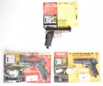 Three Daisy Power Line .177 air pistols, 617X, 15XK and 5693, all in original packaging, two with