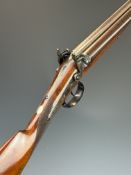 Charles Playfair 16 bore side by side muzzle loading percussion hammer action shotgun with named and