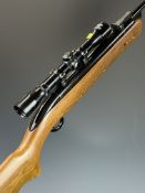 BSA Mercury Mk I .22 under-lever air rifle with semi-pistol grip, adjustable sights and Rhino 4x32