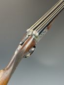 Webley & Scott 700 12 bore side by side ejector shotgun with named and engraved locks, engraved