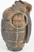 Inert Mills bomb grenade No.36 MK1 by Vadis, Davis and Brocklesbury, Manchester, with base plug