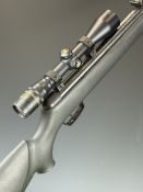 Gamo Hornet .22 air rifle with textured semi-pistol grip, raised cheek piece, composite stock,