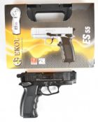 Ekol ES 55 .177 CO2  air pistol with chequered composite grips and fixed sights, serial number 90-