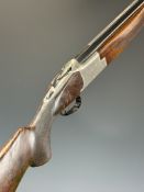Laurona 12 bore over under shotgun with engraved locks, underside, trigger guard, top plate, thumb