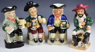 Four Kevin Francis character jugs comprising Captain Henry Morgan, two Vic Schuler and Ralph Wood,