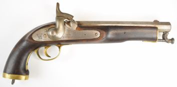 BSA & Co Enfield percussion hammer action Sea-Service pistol with lock stamped '1856 Enfield' and