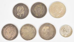 Italy, Netherlands, Switzerland and South Africa silver coinage including 1839, 1874 5 Francs,