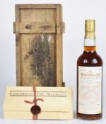 The Macallan Anniversary 25 Year Old Speyside Single Malt Scotch Whisky, distilled 1958/59,