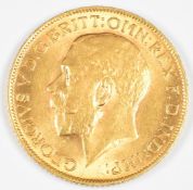 1912 George V gold full sovereign with veiled head