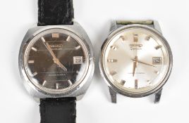 Two Seiko Sportsmatic gentleman's automatic wristwatches ref. 7625-8060 with date aperture, steel