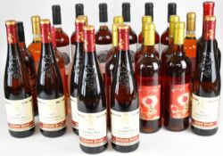 Twenty five bottles of rosé wine including Californian, Spanish and Australian varieties, the