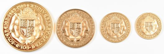 Royal Mint limited edition 4368/5000 proof four coin gold sovereign collection '500th Anniversary of