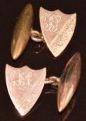 A pair of 9ct gold cufflinks, 5.2g