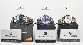 Three Pagani Design gentleman's chronograph wristwatches comprising two Chronograph Sport ref. PD-