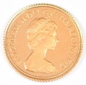 1980 Elizabeth II proof gold half sovereign, in original Royal Mint box with paperwork
