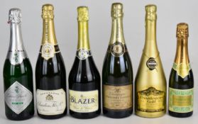 Six bottles of Champagne and sparkling wine to include Claudion Fils & Co and Thierry Lesne, the