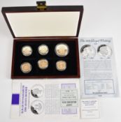 Six Royal Mint silver proof coins comprising 1999 Guernsey Prince Edward and Miss Sophie Rhys-