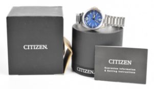 Citizen Eco-Drive gentleman's wristwatch ref. J800-S128226 with day and date aperture, luminous