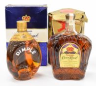 Two bottles of Whisky comprising Seagram's Crown Royal 1967 40% vol and Haig Dimple 35% vol, 1L