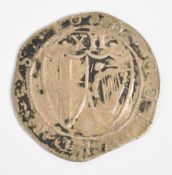 1656 Commonwealth shilling with sun mint mark