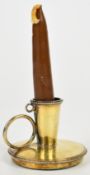 Georgian hallmarked silver gilt miniature chamber or taper stick, London 1808, maker's mark