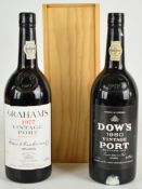 Two bottles of vintage Port comprising Graham's 1977 and Dow's 1980, both 75cl. PLEASE NOTE ALL