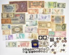 Collection of Great Britain and world coins and banknotes including commemorative Great Britain