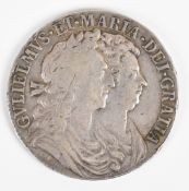 1689 William and Mary half crown