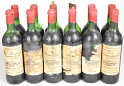 Twelve bottles of Vieux Chateau Gachet Lalande De Pomerol Bordeaux red wine, 1982, 75cl. PLEASE NOTE