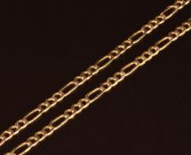 A 9ct gold curb link chain, 10.9g, 56cm