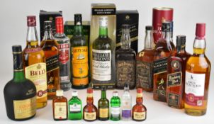 Twelve bottles of mixed spirits to include Jack Daniel's, Johnnie Walker, William Lawson's,