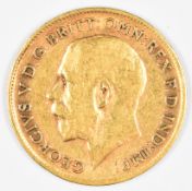 1912 George V gold half sovereign