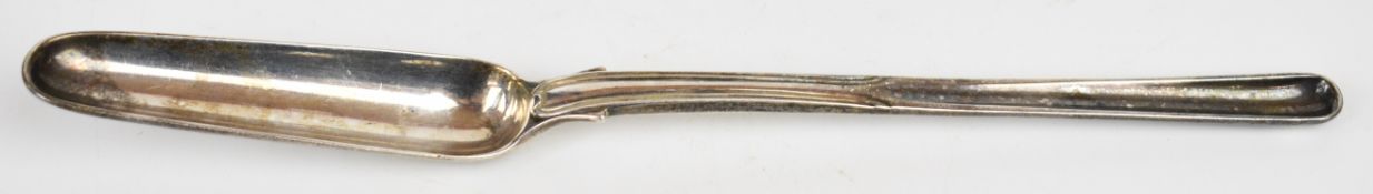 Georgian hallmarked silver double ended marrow scoop, London 1818, maker William Eley I & William