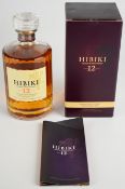 Hibiki Japanese Blended Whisky, aged 12 years, 43% vol, 70cl, in original box, PLEASE NOTE ALL