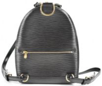 Louis Vuitton Mabillon backpack / rucksack in black Epi leather with LV logo, gold hardware and