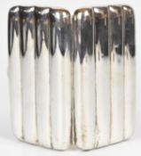 Edward VII hallmarked silver cigar case of shaped form, Birmingham 1910, maker William Hair Haseler,