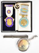 Two silver gilt Masonic interest jewels comprising Royal Masonic Institution for Girls Steward