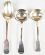 Georgian and later hallmarked silver Fiddle pattern cutlery comprising Newcastle 1838 table spoon,