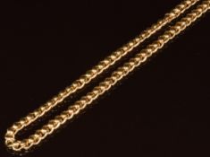 A 9ct gold necklace made up of circular and oval twisted links, with dog clip clasp, 26.7g, 50cm