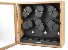 Dukwin twelve watch automatic wristwatch winder with storage for six additional watches, 38 x 40 x
