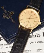 Baume & Mercier 18ct gold ladies wristwatch ref. 16773 with date aperture, gold hands, hour