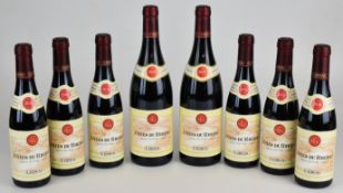Eight bottles of Guigal Cotes du Rhone 2016 red wine, 14.5% vol, comprising two 70cl  and six 35.