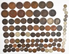 Mainly Georgian and Victorian British coinage including a Henry III hammered penny, 1817 George