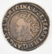 1567 Elizabeth I hammered silver sixpence