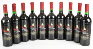 Ten bottles of Chevalier de Bayard red wine, 2011, 12.5% vol, 75cl. PLEASE NOTE ALL ALCOHOL &
