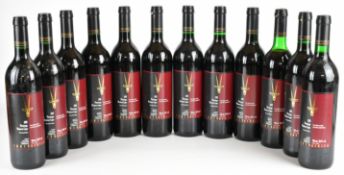 Twelve bottles of Pinotage Western Cape South African red wine, 2011, 12% vol, 75cl. PLEASE NOTE ALL